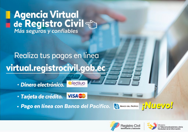 Agencia Virtual Del Registro Civil Incorpora Nueva Forma De Pago